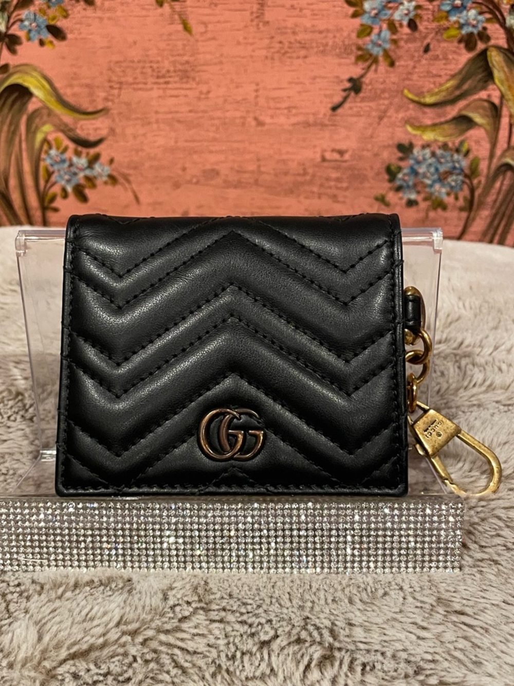 Gucci GG Marmont Card Holder Black Calfskin